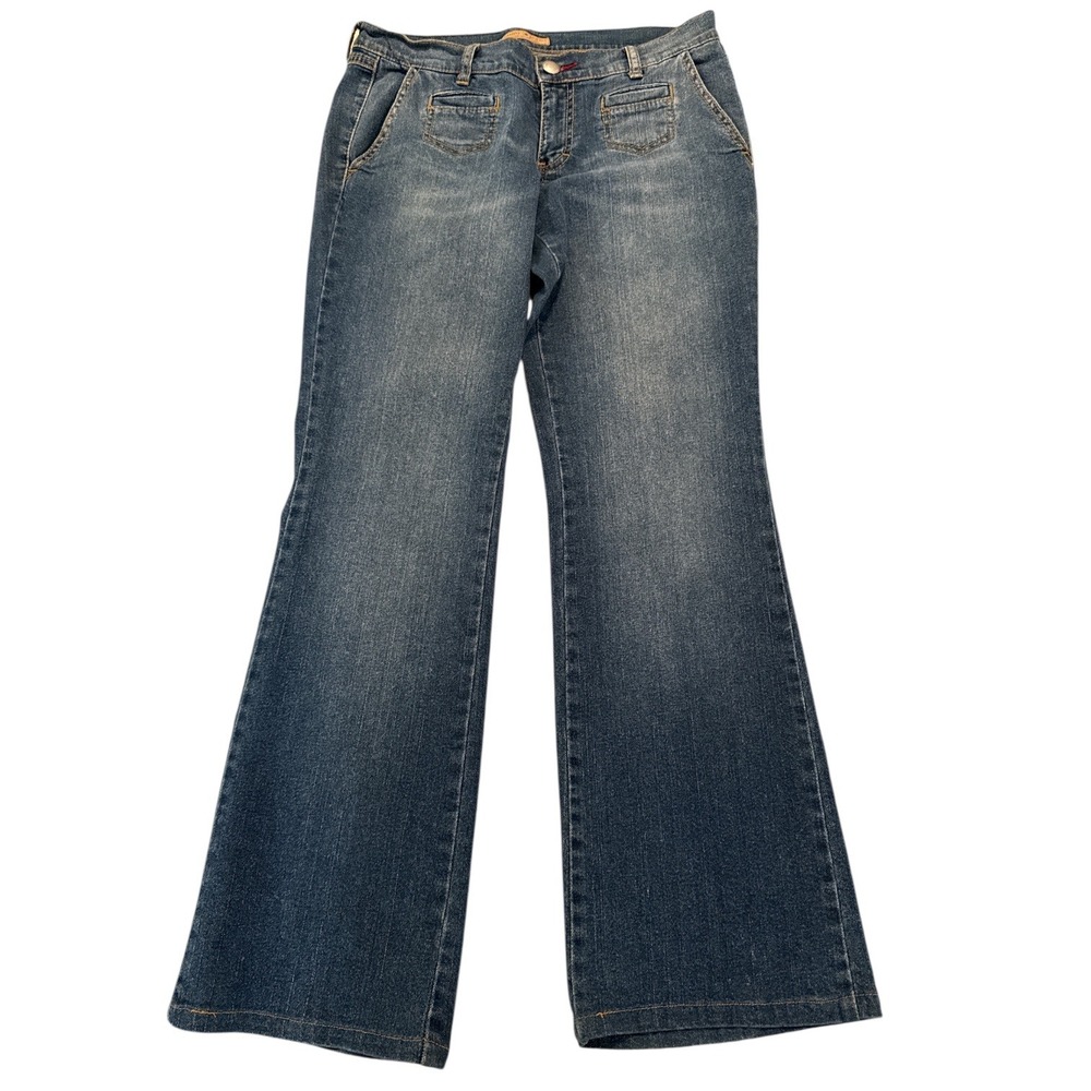 Tommy Hilfiger VTG Y2K Medium Wash Flare Leg Denim Blue Low Rise Sz 9